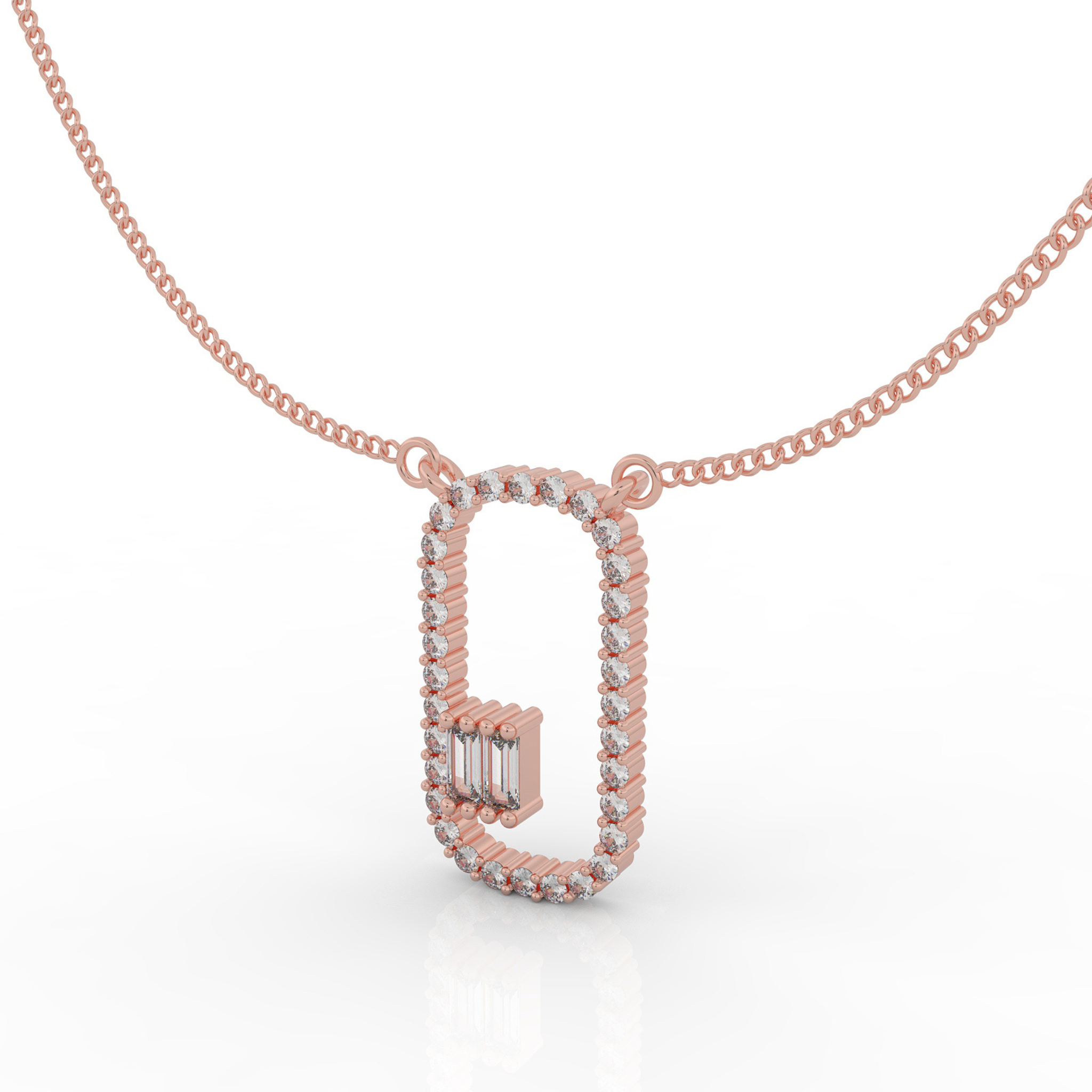 Sophisticated Modern Pendant With Chain, Hallmarked 925 Sterling Silver sterlyn 925