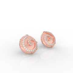 Sophisticated Swirl Round Stud Earrings, Hallmarked 925 Sterling Silver sterlyn 925