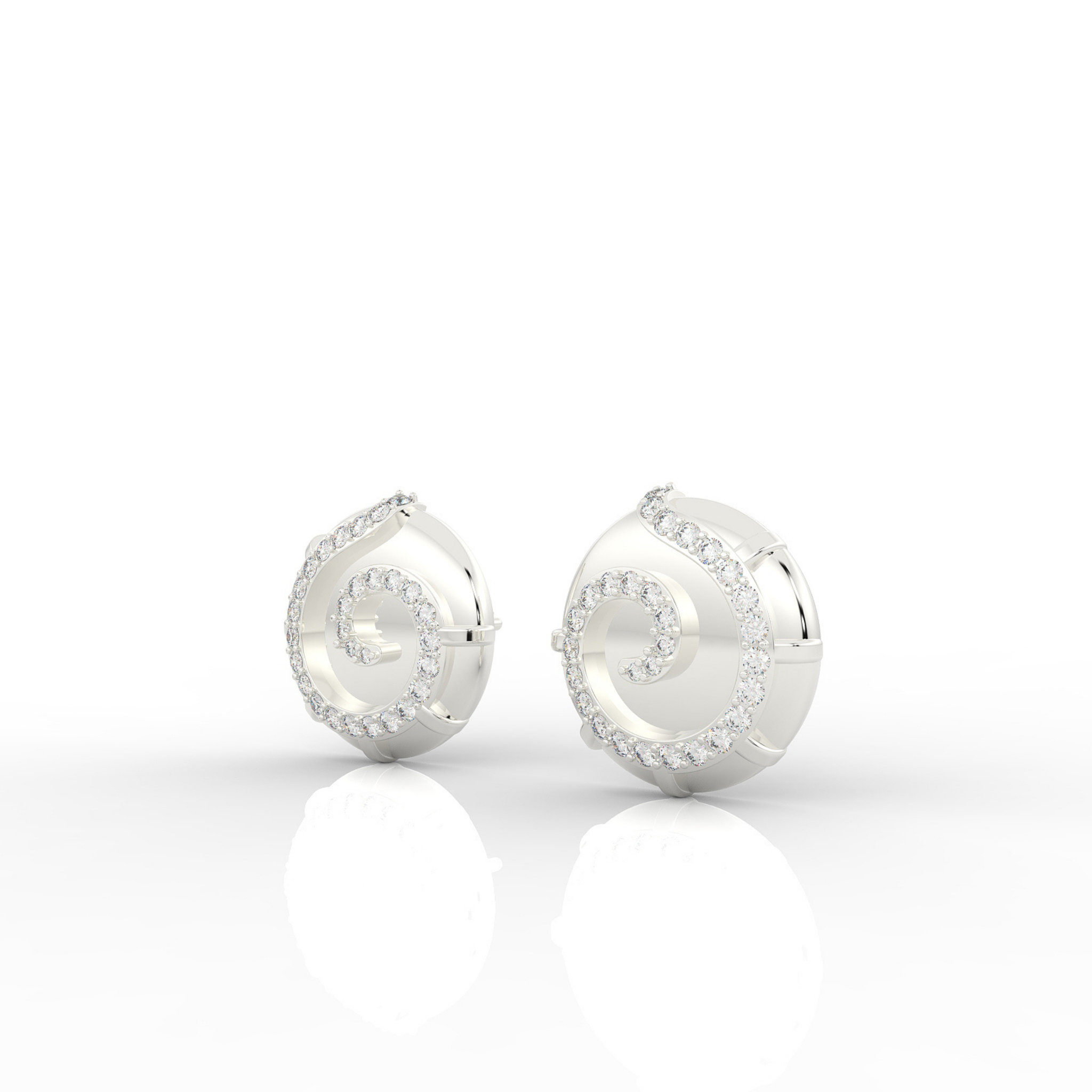 Sophisticated Swirl Round Stud Earrings, Hallmarked 925 Sterling Silver sterlyn 925