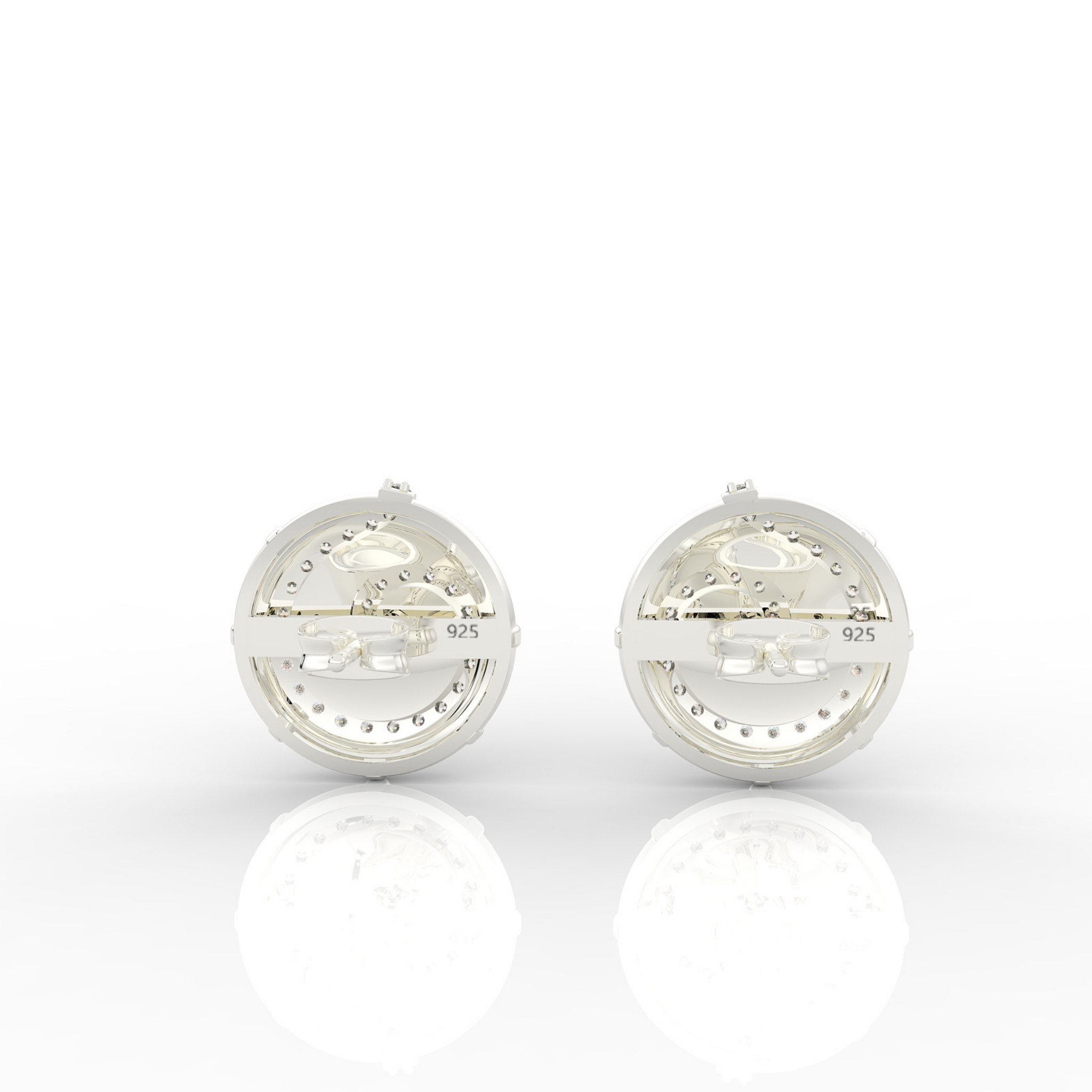 Sophisticated Swirl Round Stud Earrings, Hallmarked 925 Sterling Silver sterlyn 925