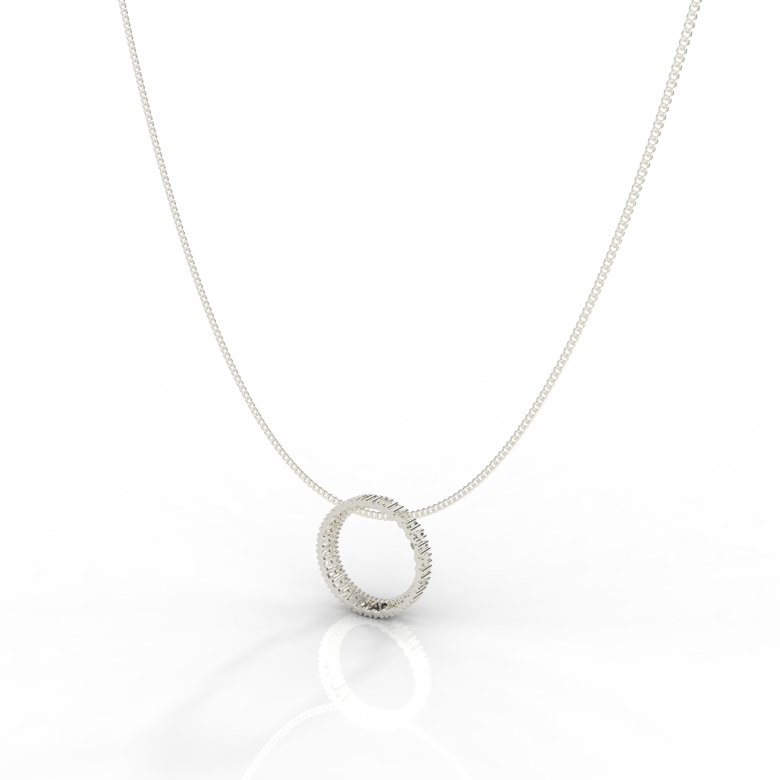 Chunky Wheel Pendant With Chain, Hallmarked 925 Sterling Silver