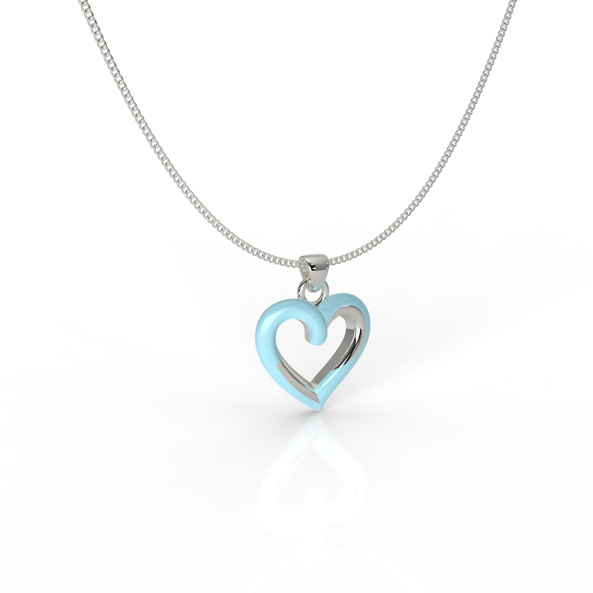 Love You Forever Heart Pendant With Chain- Hallmarked 925 Sterling Silver